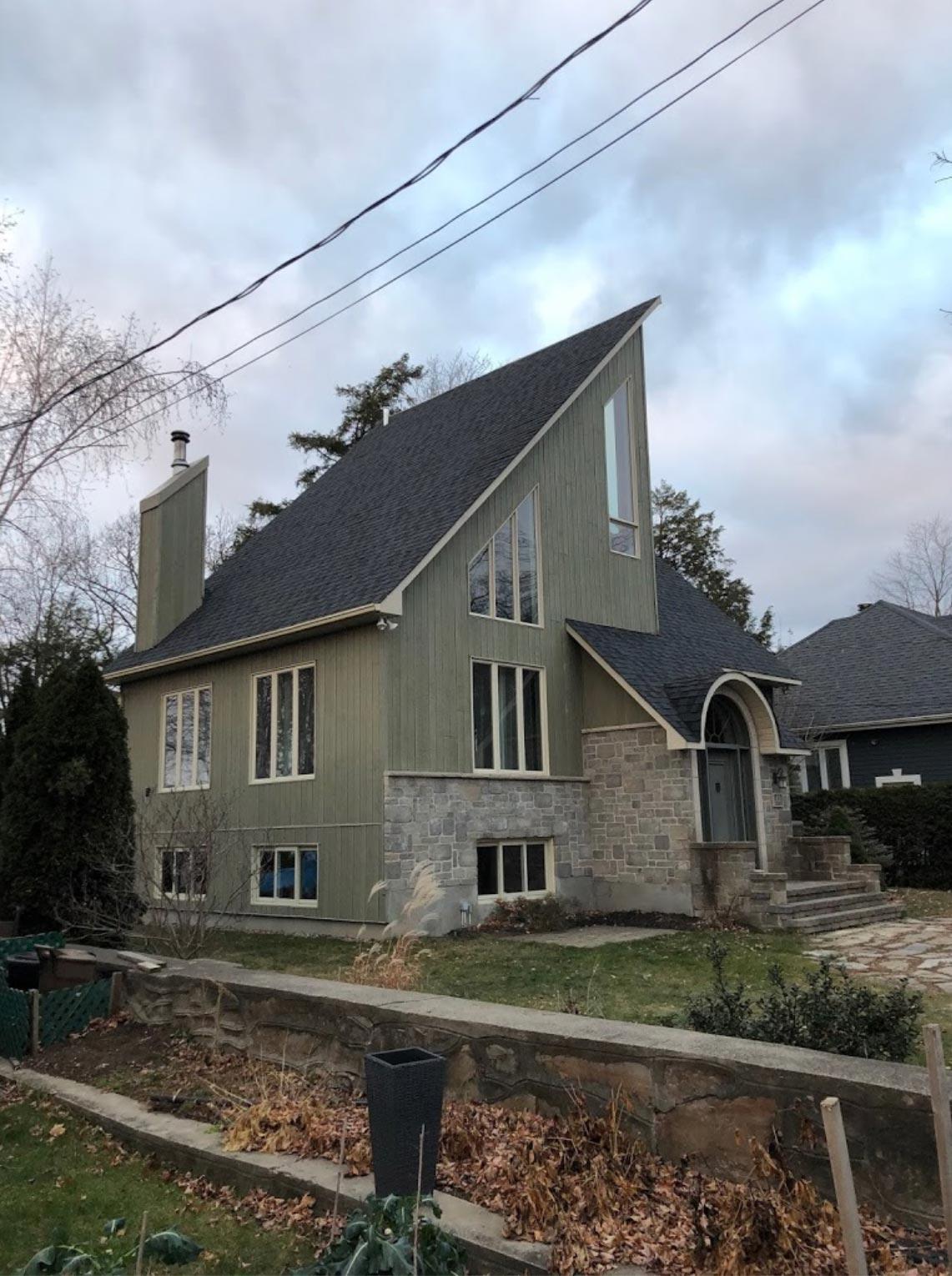 maison moderne nouvelle toiture
